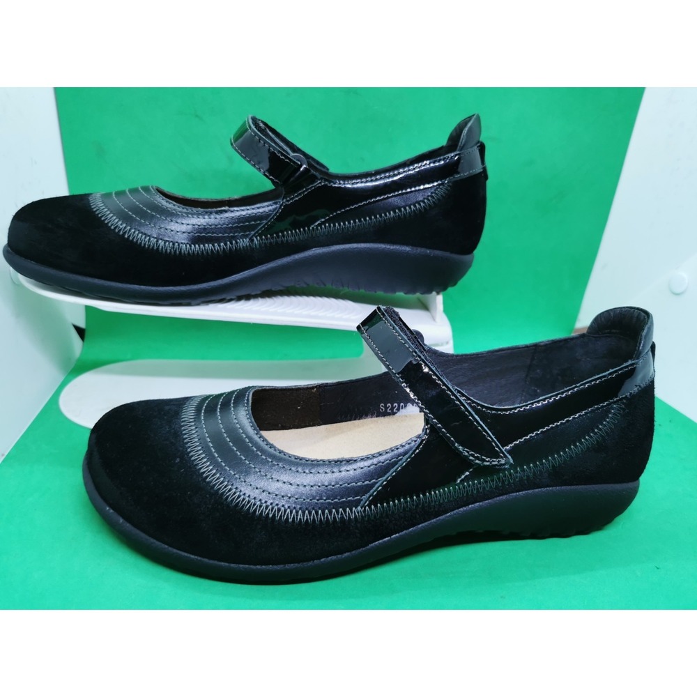 New NAOT Shoes Kirei Women's Size 9/ 40 Black Suede Leather Maryjane Comfort - Picture 2 of 16
